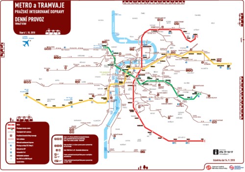 Схема транспорта Праги Схема транспорта Праги