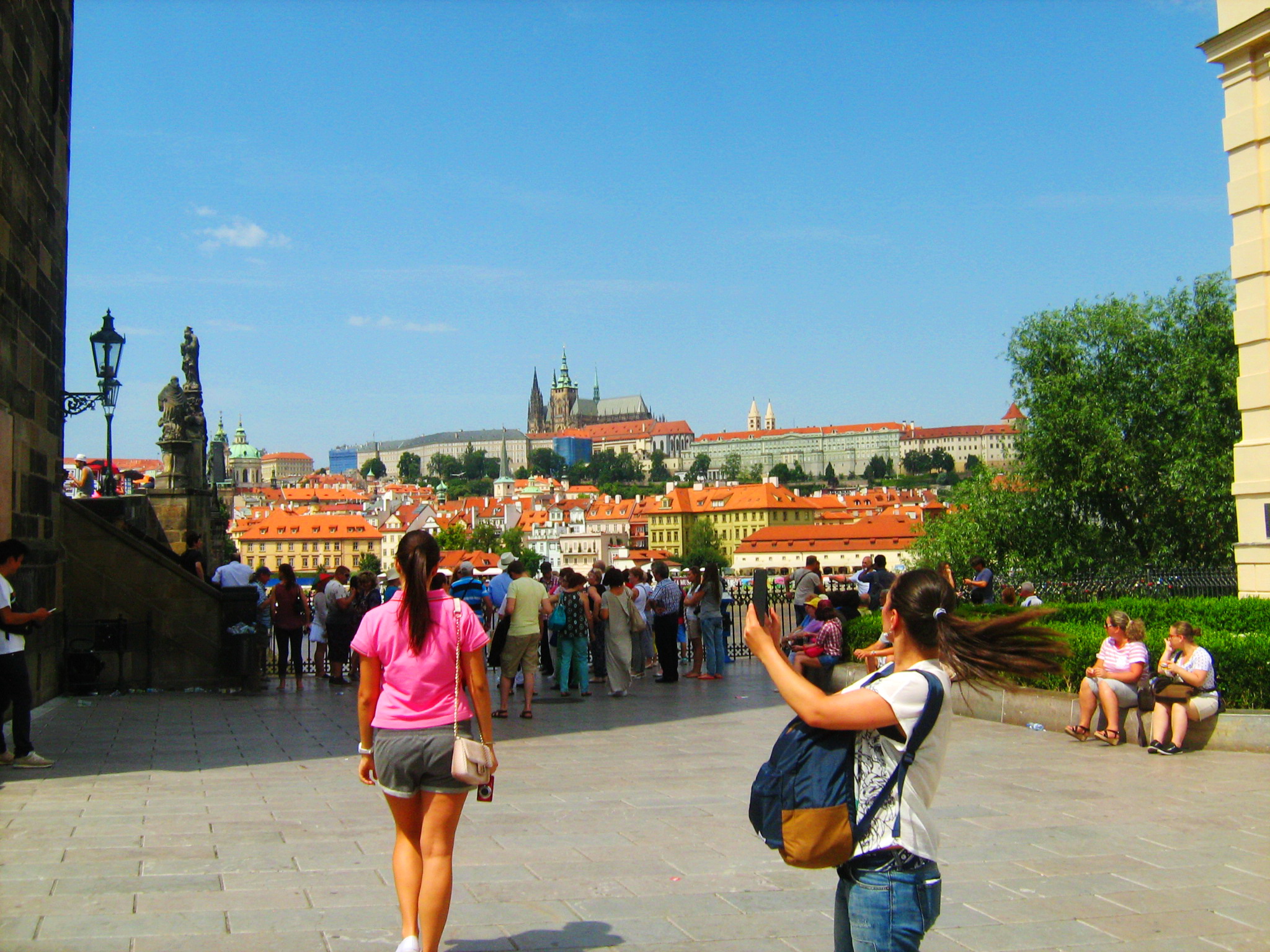 Смотровая площадка на Влтаву и Пражский град