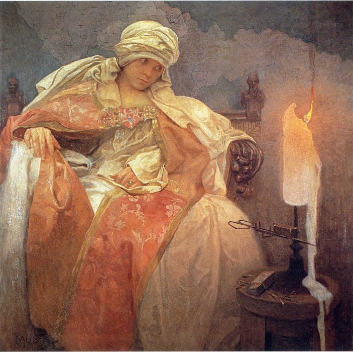 Женщина с горящей свечой, 1933 год
