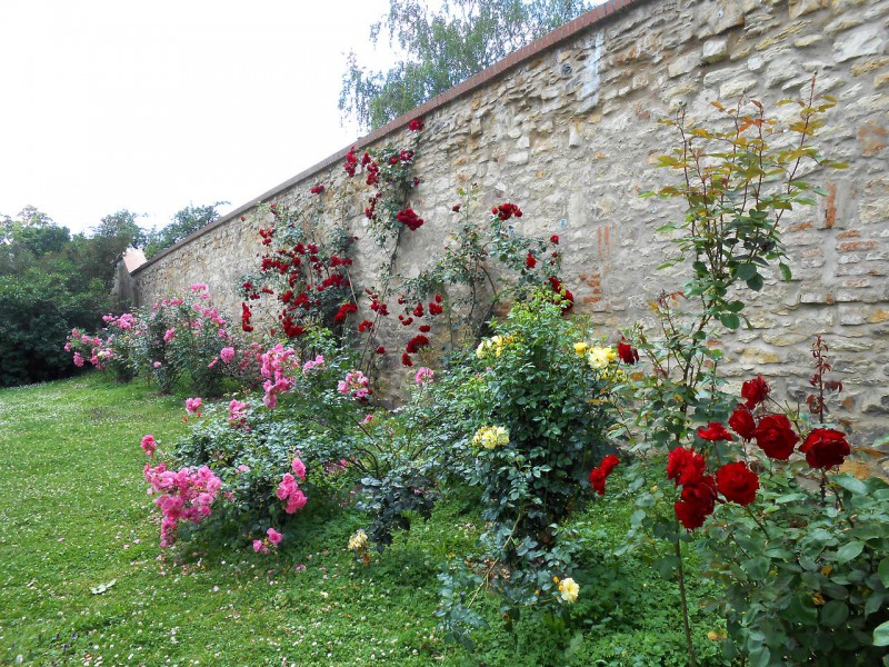 Сад ограничивает барочная стена