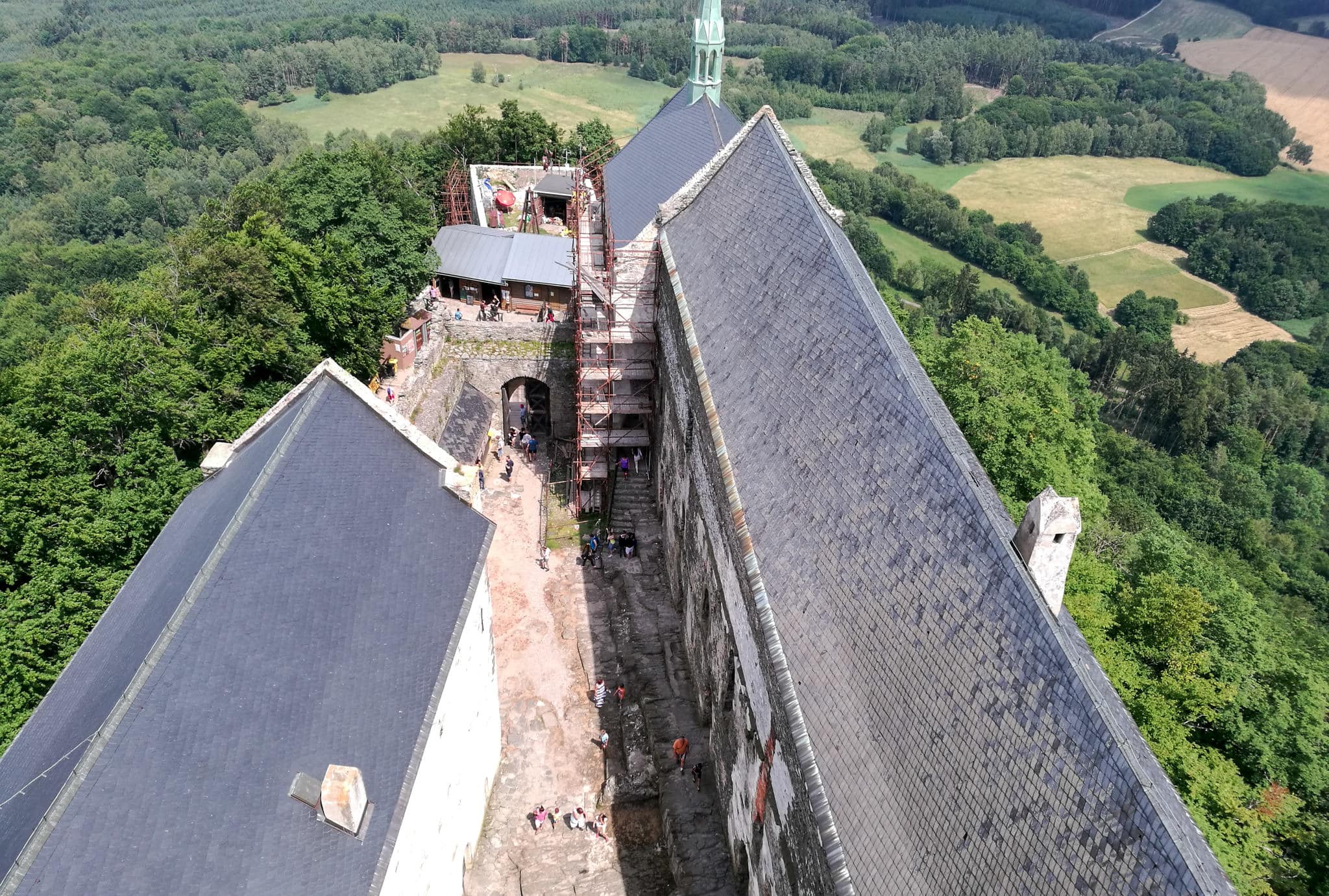 Внутренний двор, вид с башни