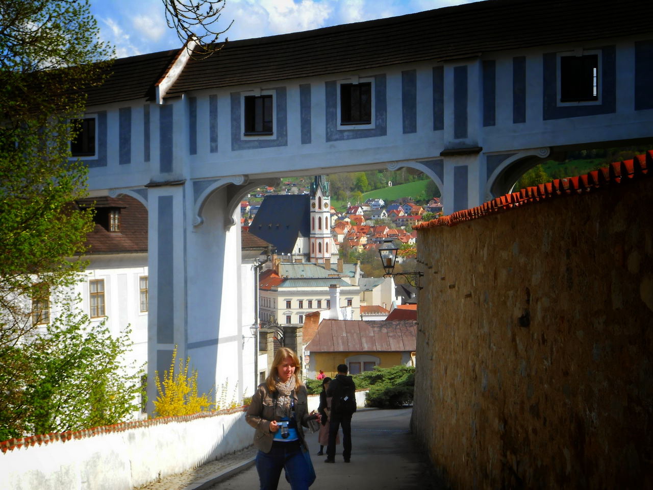 Соединительная галерея, переброшенная от западного крыла Верхнего Града ко второй парковой террасе - Летнему манежу