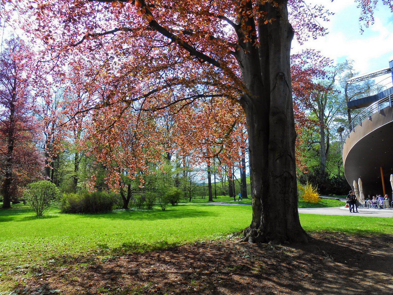 Вращающаяся сцена (справа) в парке