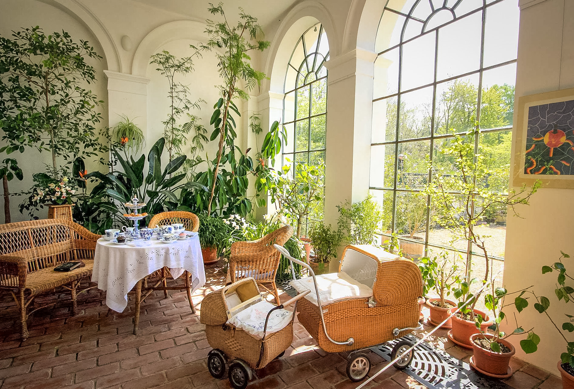 В оранжерее